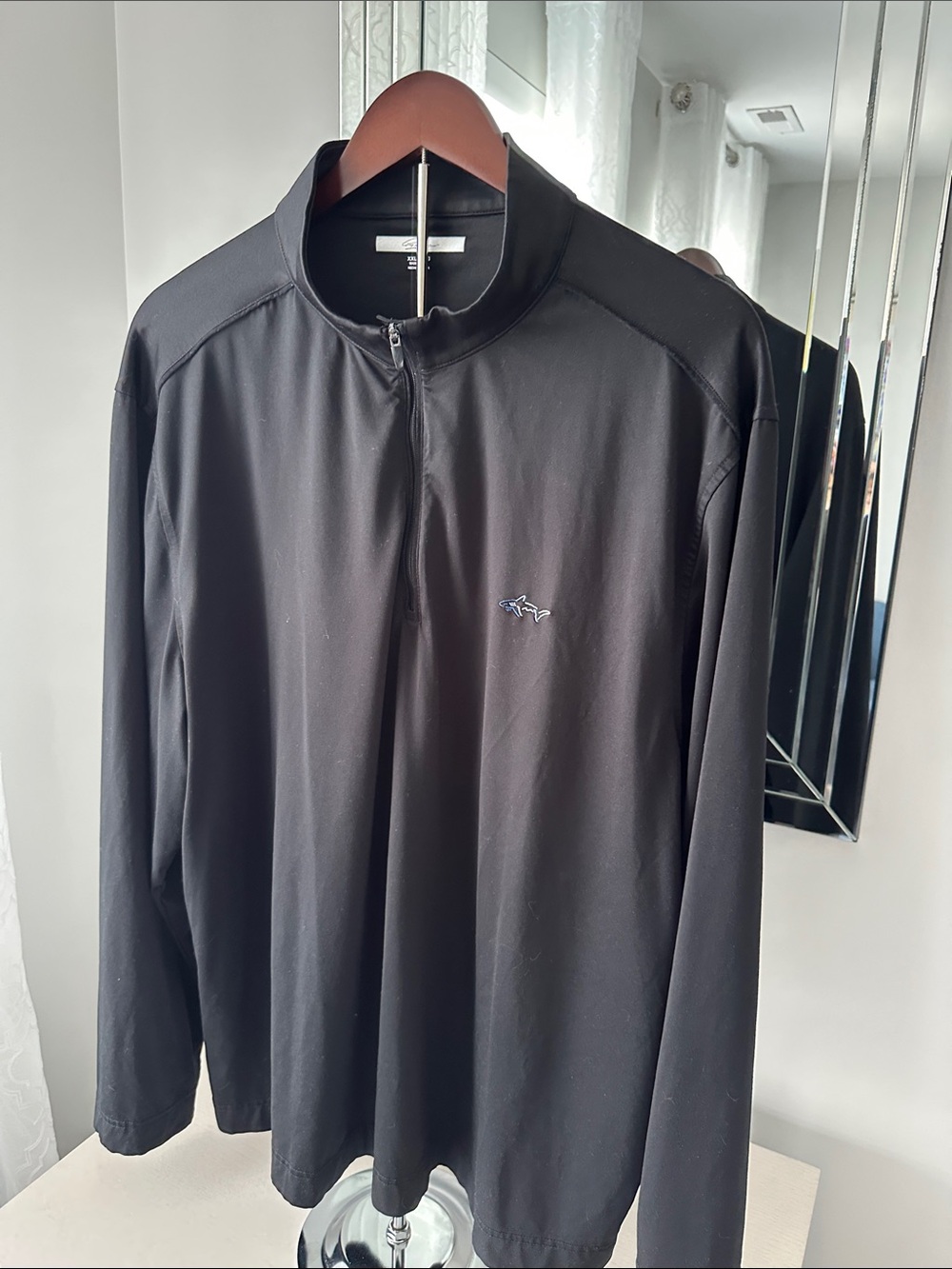 Greg Norman Collection Black Long-Sleeve Quarter-Zip Shirt Jacket